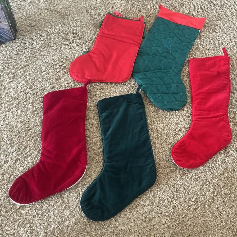 Sferra USA Vtg Embroidered Wool Cross Stitch Bucilla Stockings Lot Needlepoint - Picture 8 of 16